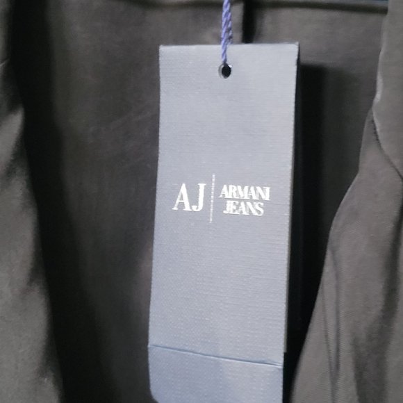 Armani Jeans Black Cupro Blazer - Picture 8 of 16